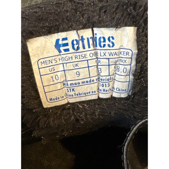 Etnies Black Orange White Mens High Rise ODB Lx Walker sz 10 skate shoe - Picture 5 of 8